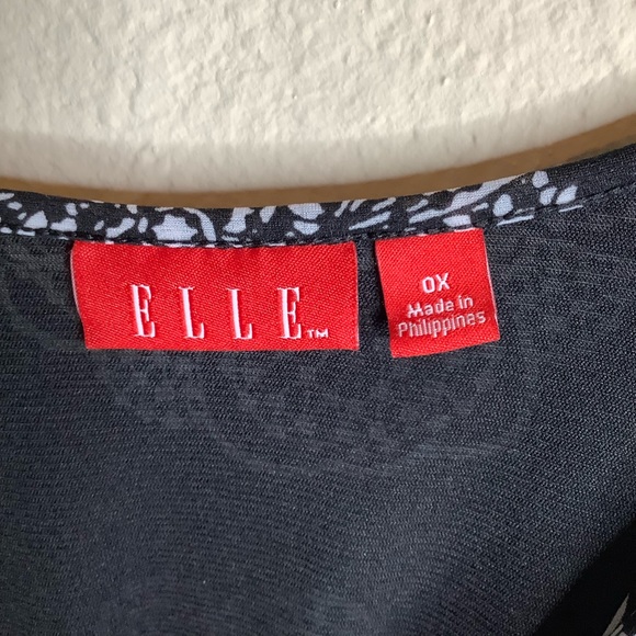 Elle Black and White SS Belted Dress OX - Picture 3 of 5